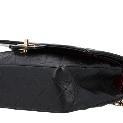Chanel Lambskin Quilted Medium Double Flap Black 9 of 9