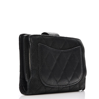 Chanel Iridescent Caviar Quilted Zipped Pocket Wallet Black 3 of 8