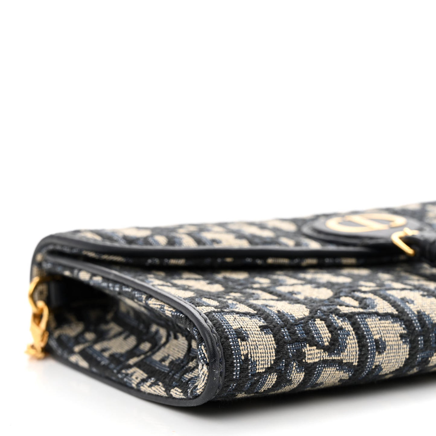 Oblique Bobby East West Pouch With Chain Blue