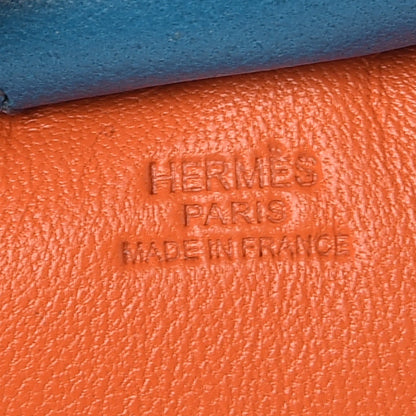 Hermes Milo Lambskin Grigri Rodeo Horse Bag Charm MM Feu Celeste Bleu Izmir 3 of 4