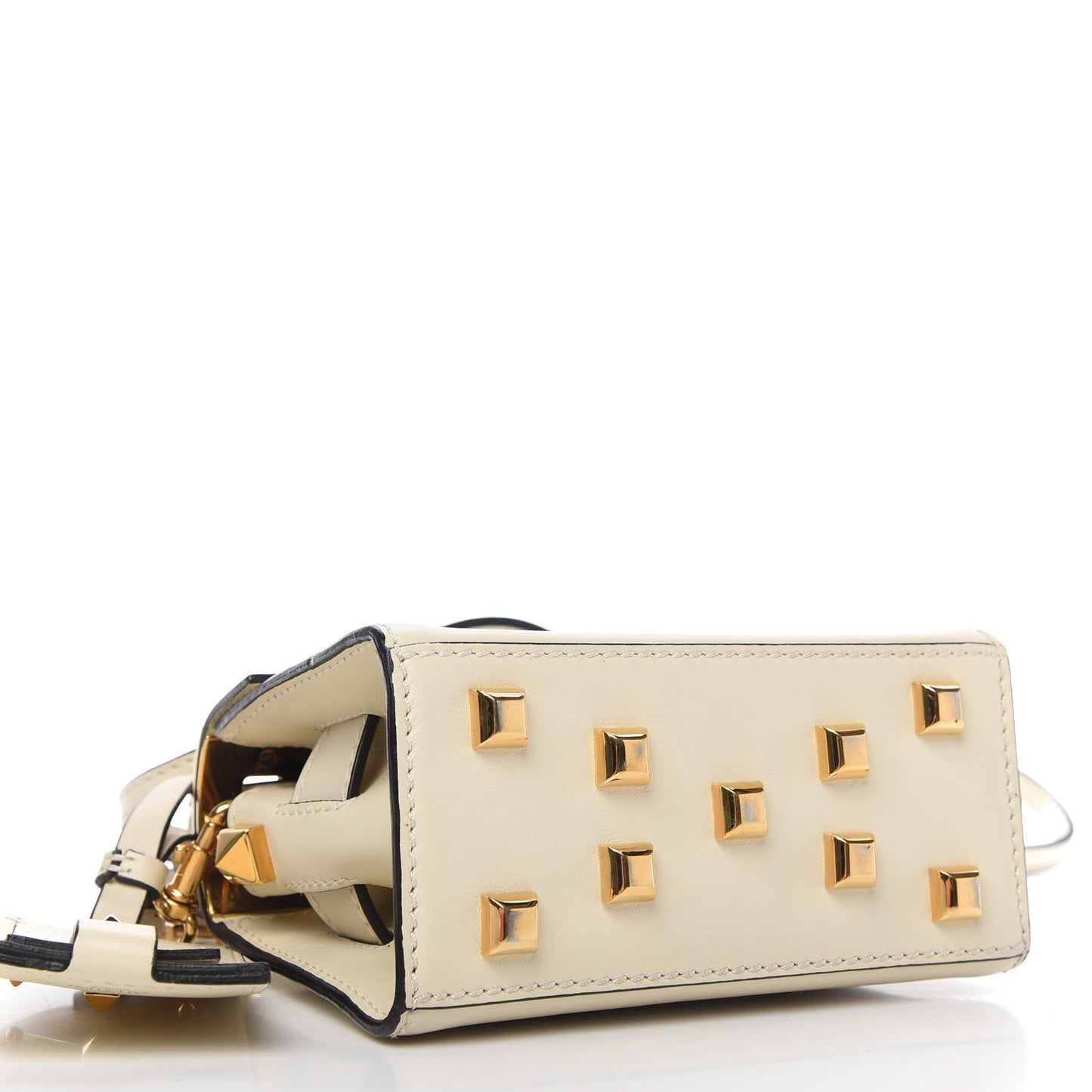 Vitello Mini My Rockstud Frame Bag Light Ivory