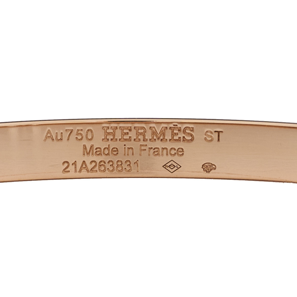 18K Rose Gold Diamond PM H D'Ancre Bracelet ST