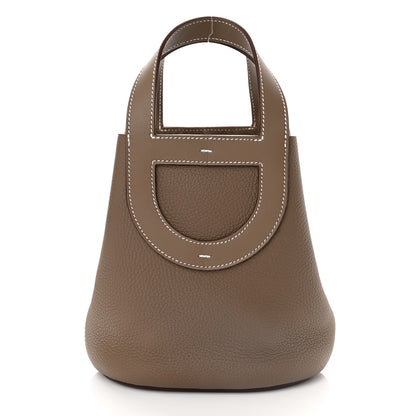 Hermes Taurillon Clemence Swift In-The-Loop 18 Bag Etoupe 1 of 11