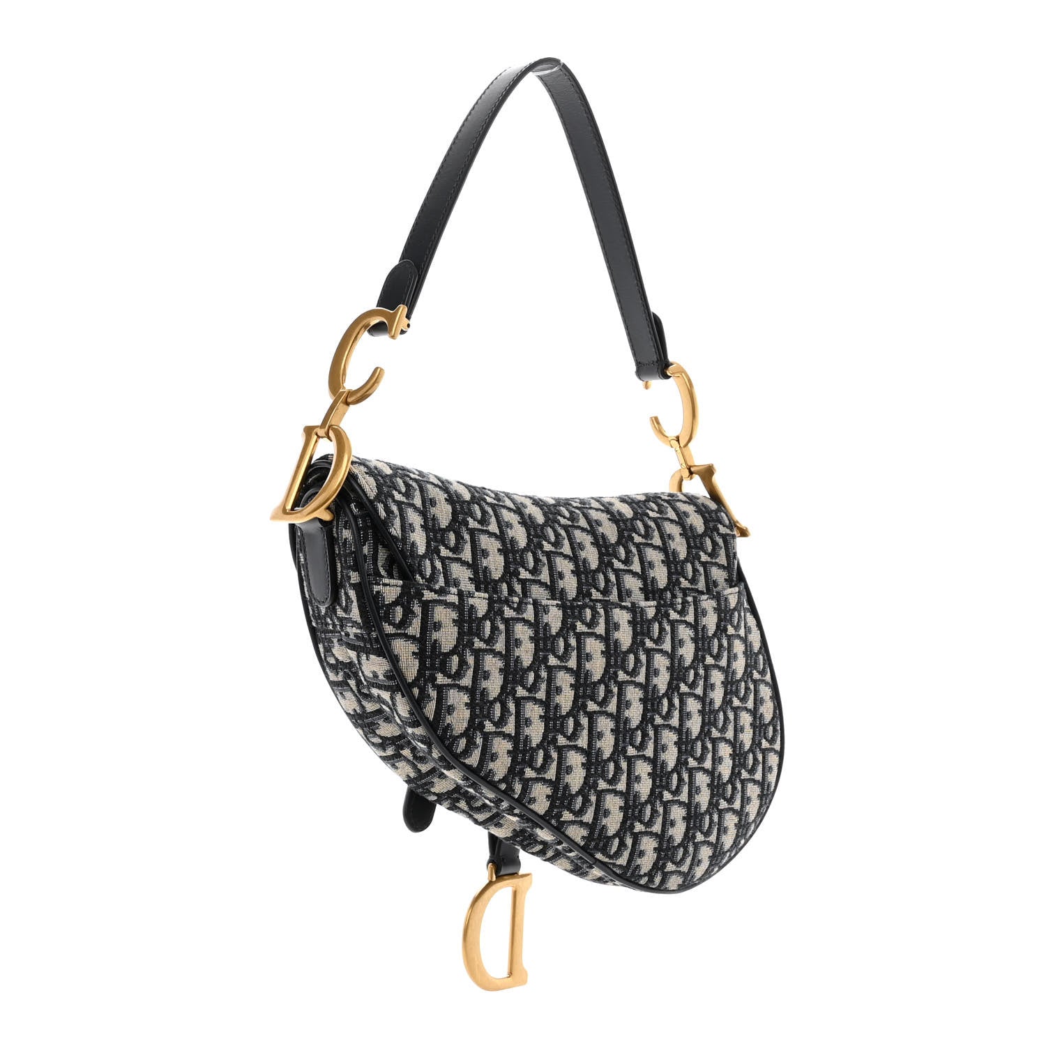 Christian Dior Oblique Saddle Bag Blue 3 of 11
