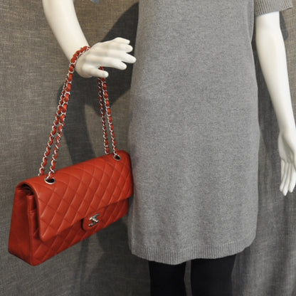 Chanel Lambskin Medium Double Flap Red 12C 4 of 12