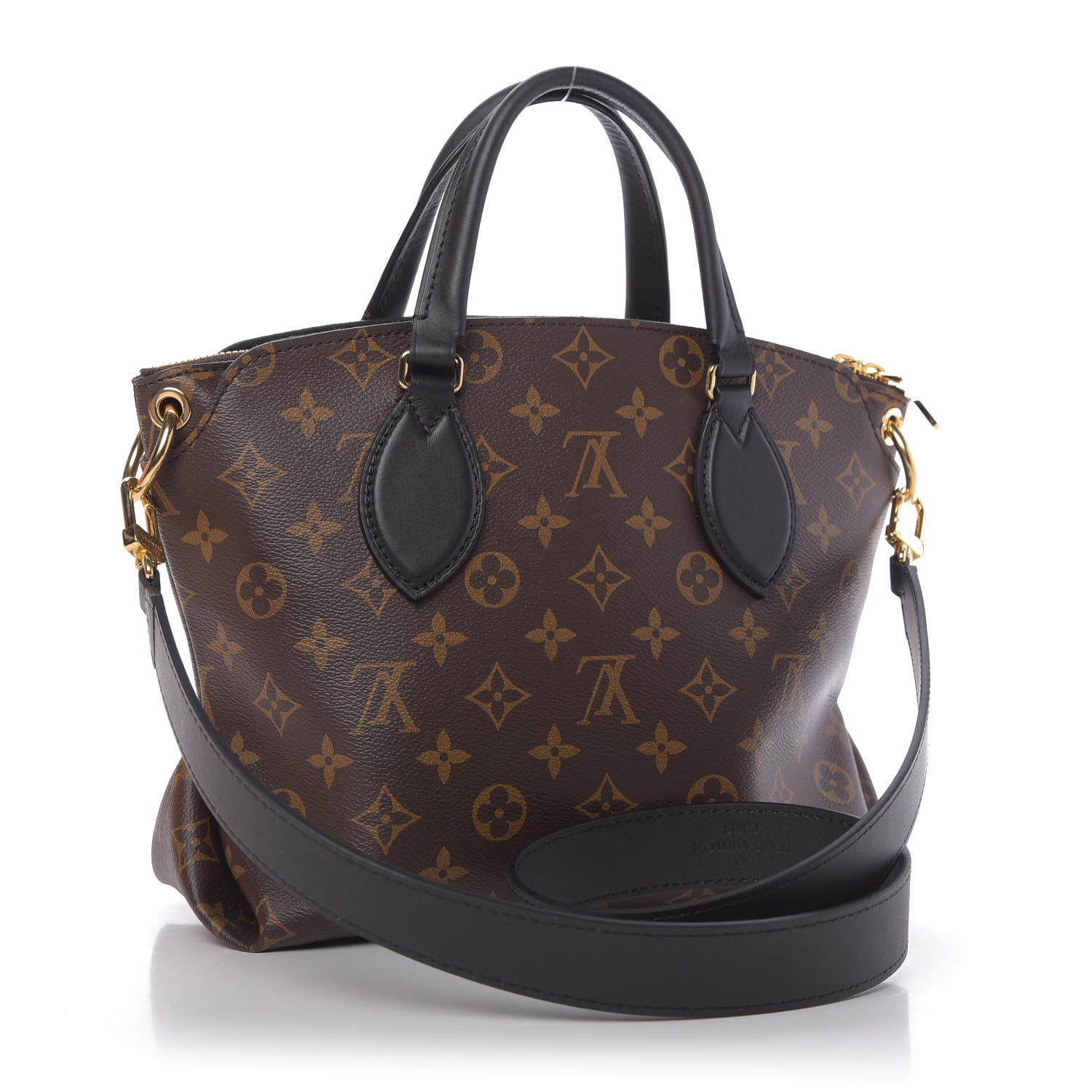 Louis Vuitton Monogram Flower Zipped Tote PM Black 4 of 13