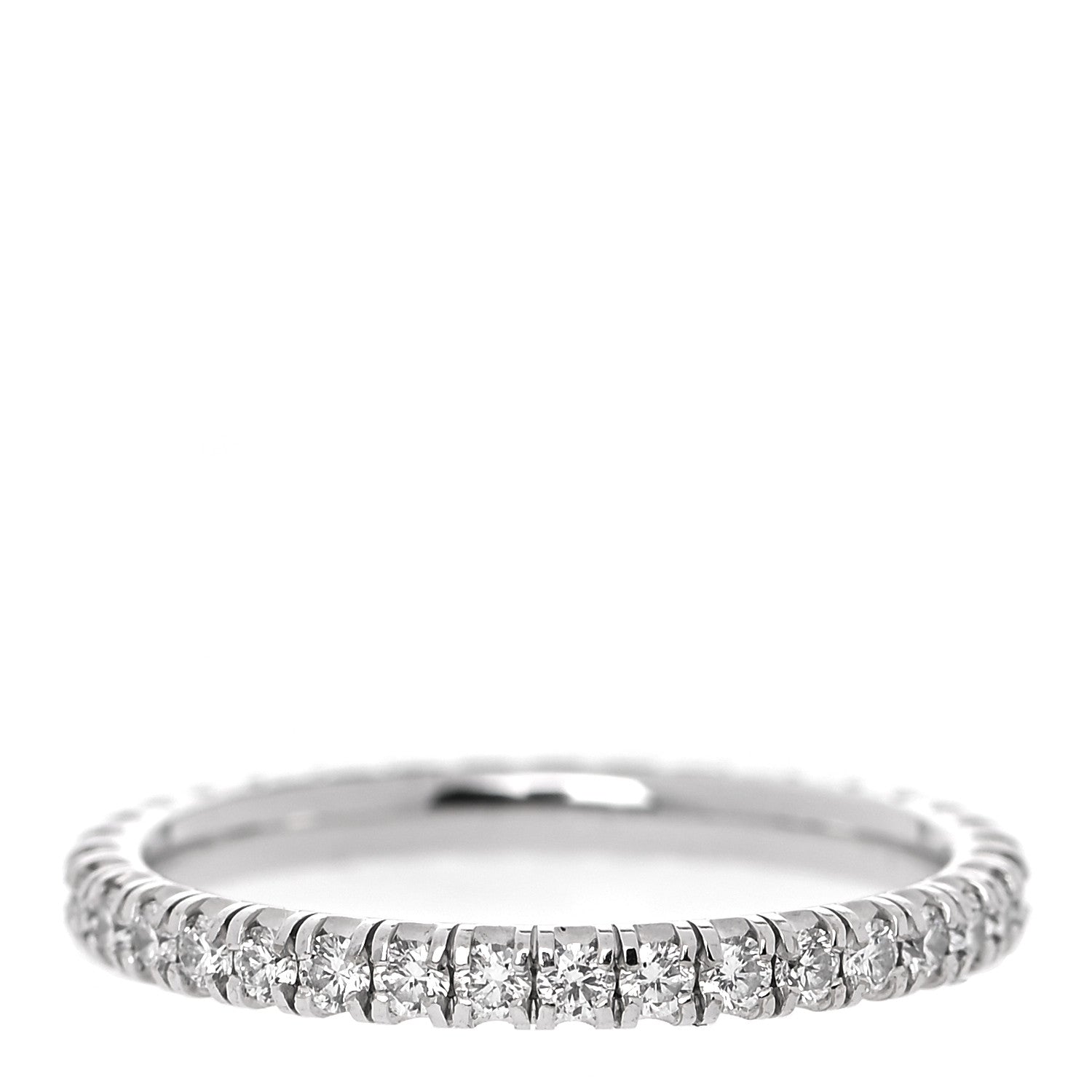 Cartier 18K White Gold Diamond 2mm Etincelle de Cartier Wedding Band Ring 49 5 3 of 5