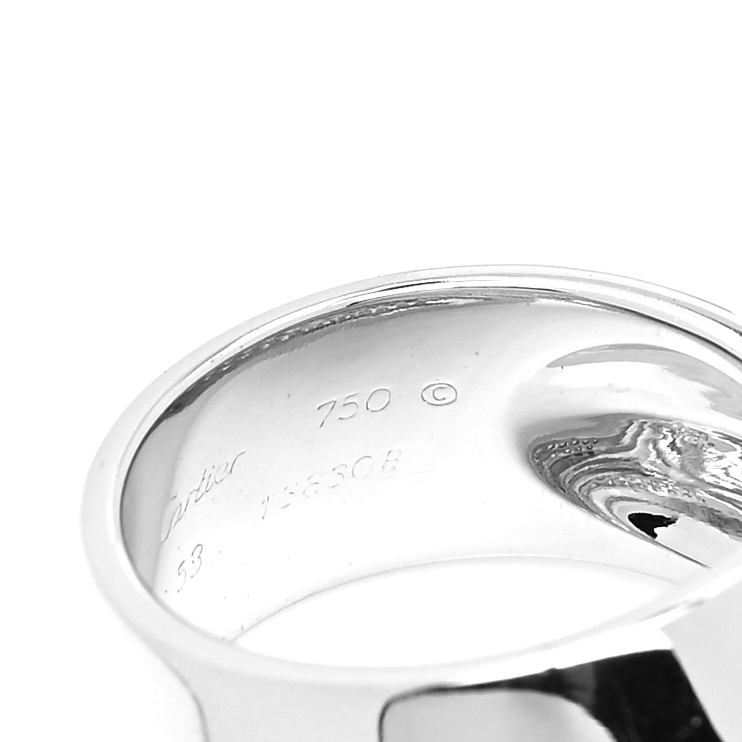 18K White Gold Diamond Panthere Griffe Ring 53 6.25