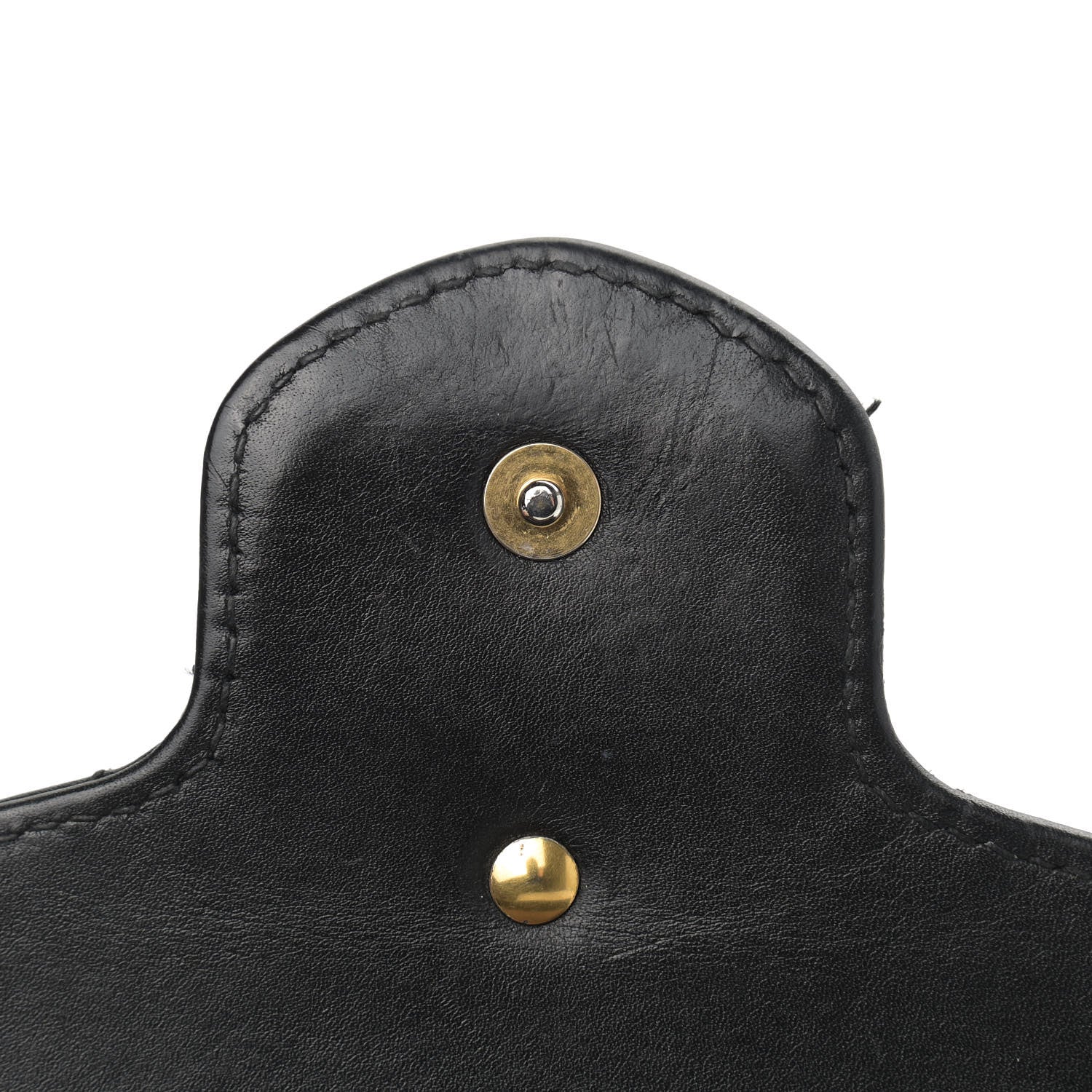 Gucci Calfskin Matelasse Mini GG Marmont Chain Wallet Black 12 of 17