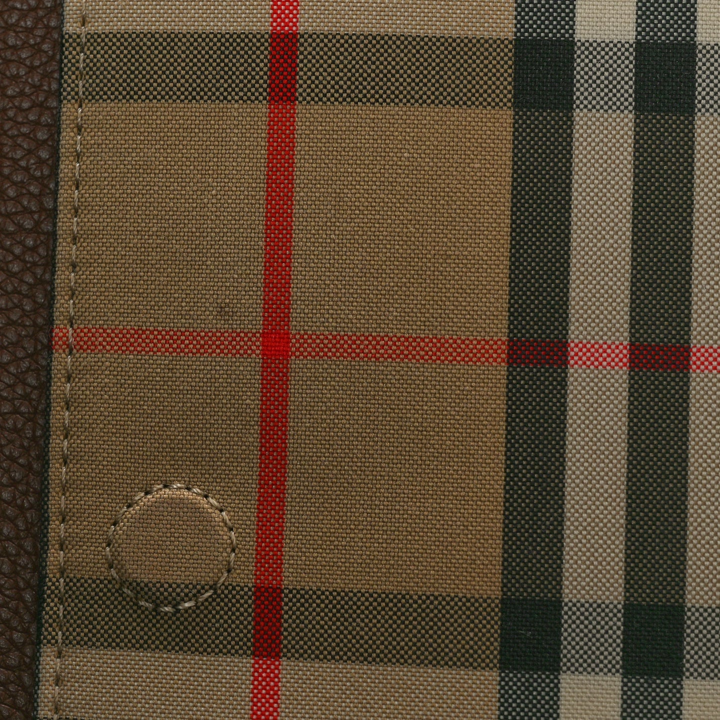 Grainy Calfskin Vintage Check Note Crossbody Bag Malt Brown