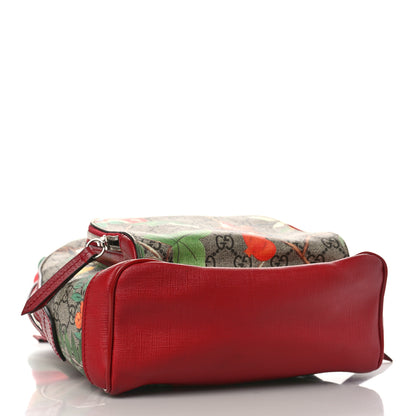 Gucci GG Supreme Monogram Tian Web Small Day Backpack Beige Multicolor Red 4 of 8
