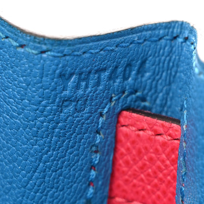 Hermes Epsom Casaque Kelly Sellier 28 Rouge Coeur Rose Extreme Bleu Zanzibar 7 of 12