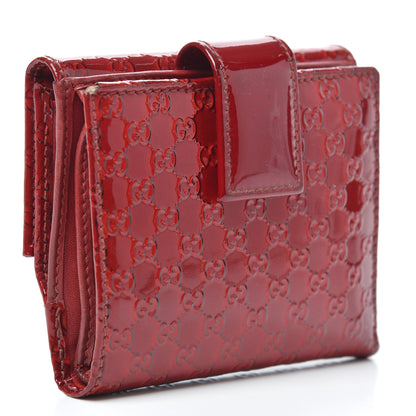 Gucci Patent Guccissima Mayfair French Flap Wallet Red 3 of 6