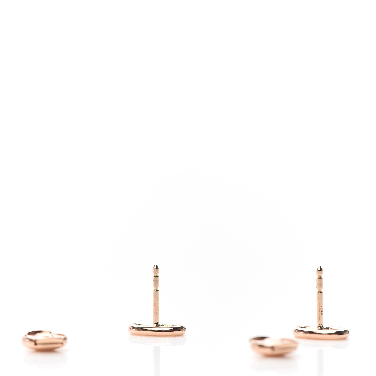 Hermes 18K Rose Gold TPM Farandole Stud Earrings 3 of 6