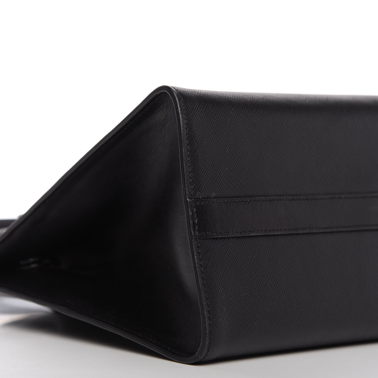 Saffiano City Calfskin Greche Paradigme Bag Black Fuoco