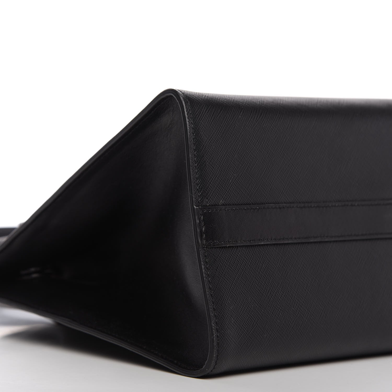 Prada Saffiano City Calfskin Greche Paradigme Bag Black Fuoco 6 of 10