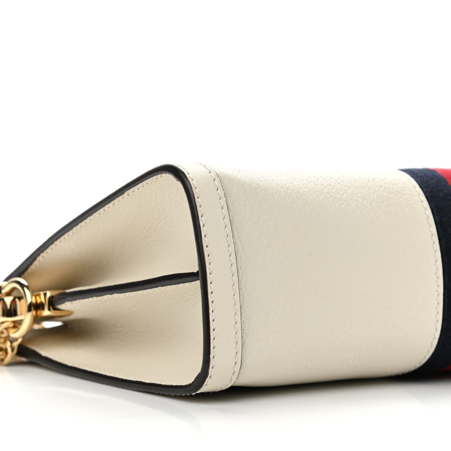 Gucci Textured Calfskin Web Small Ophidia Chain Shoulder Bag Mystic White 9 of 10