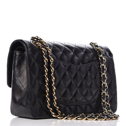 Chanel Lambskin Quilted Medium Double Flap Black 3 of 12