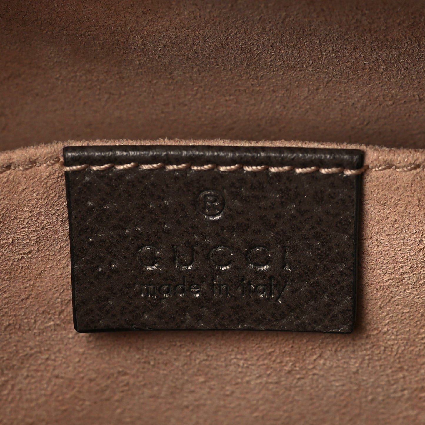 GG Supreme Monogram Mini Ophidia Top Handle Shoulder Bag Brown