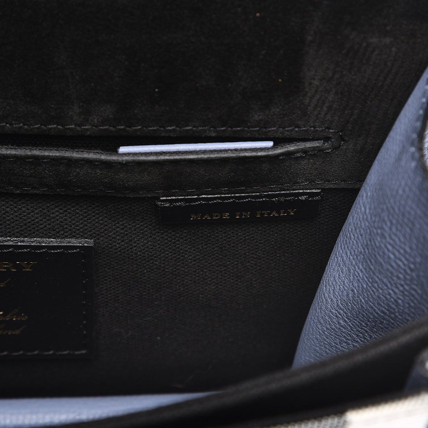 Derby Calfskin House Check Small Macken Crossbody Bag Slate Blue