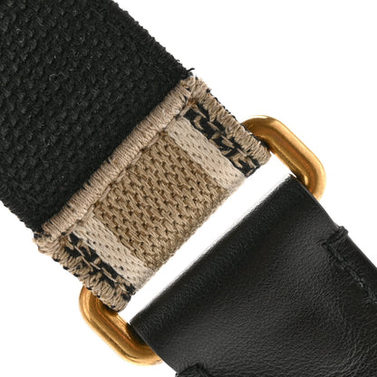 Christian Dior Canvas Embroidered Shoulder Strap Black Ecru 5 of 7