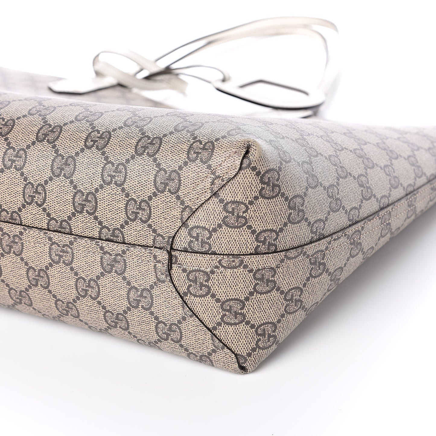 GG Supreme Monogram Medium Reversible Tote Beige White