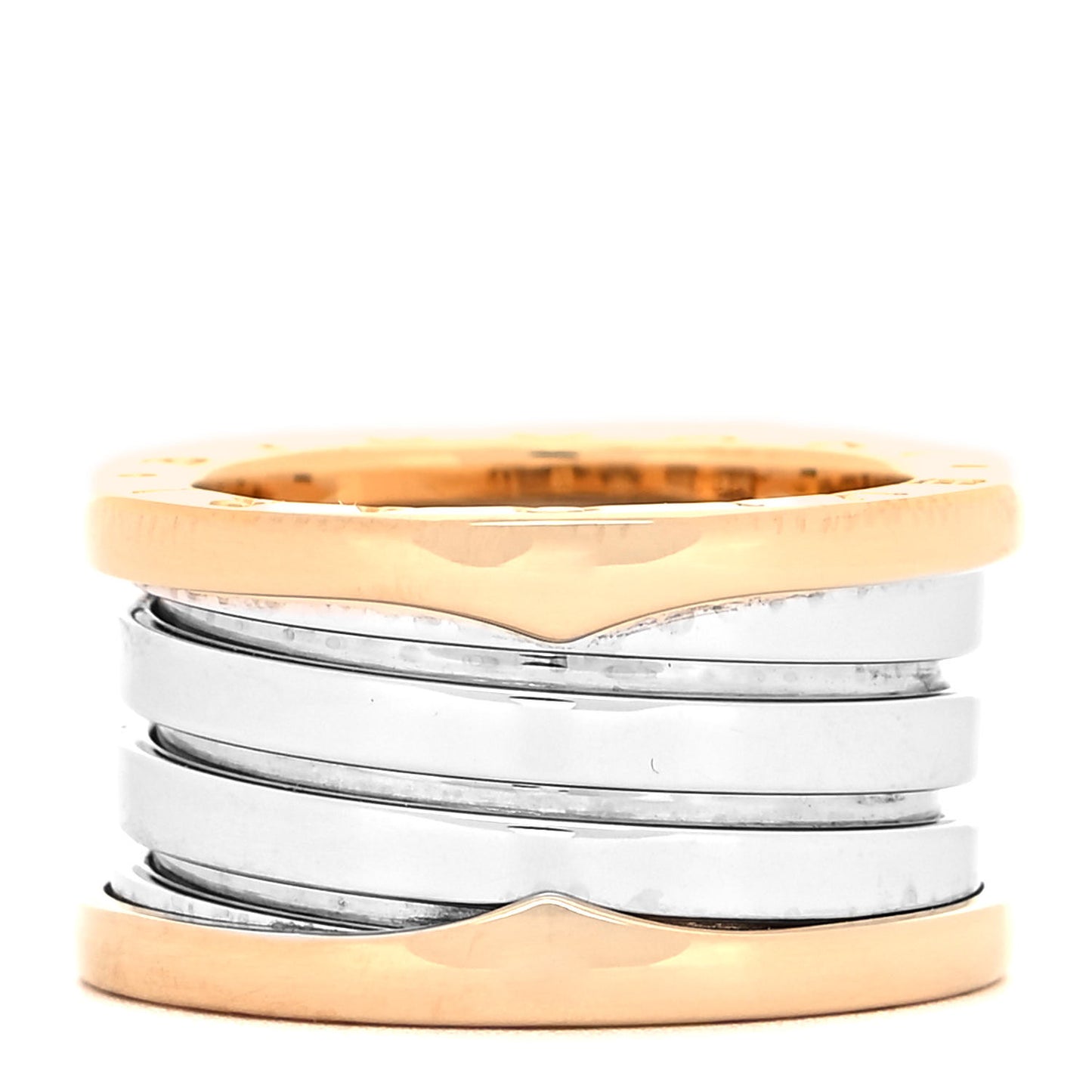 18K White Yellow Gold B.Zero1 Four-Band Ring 50 5.25