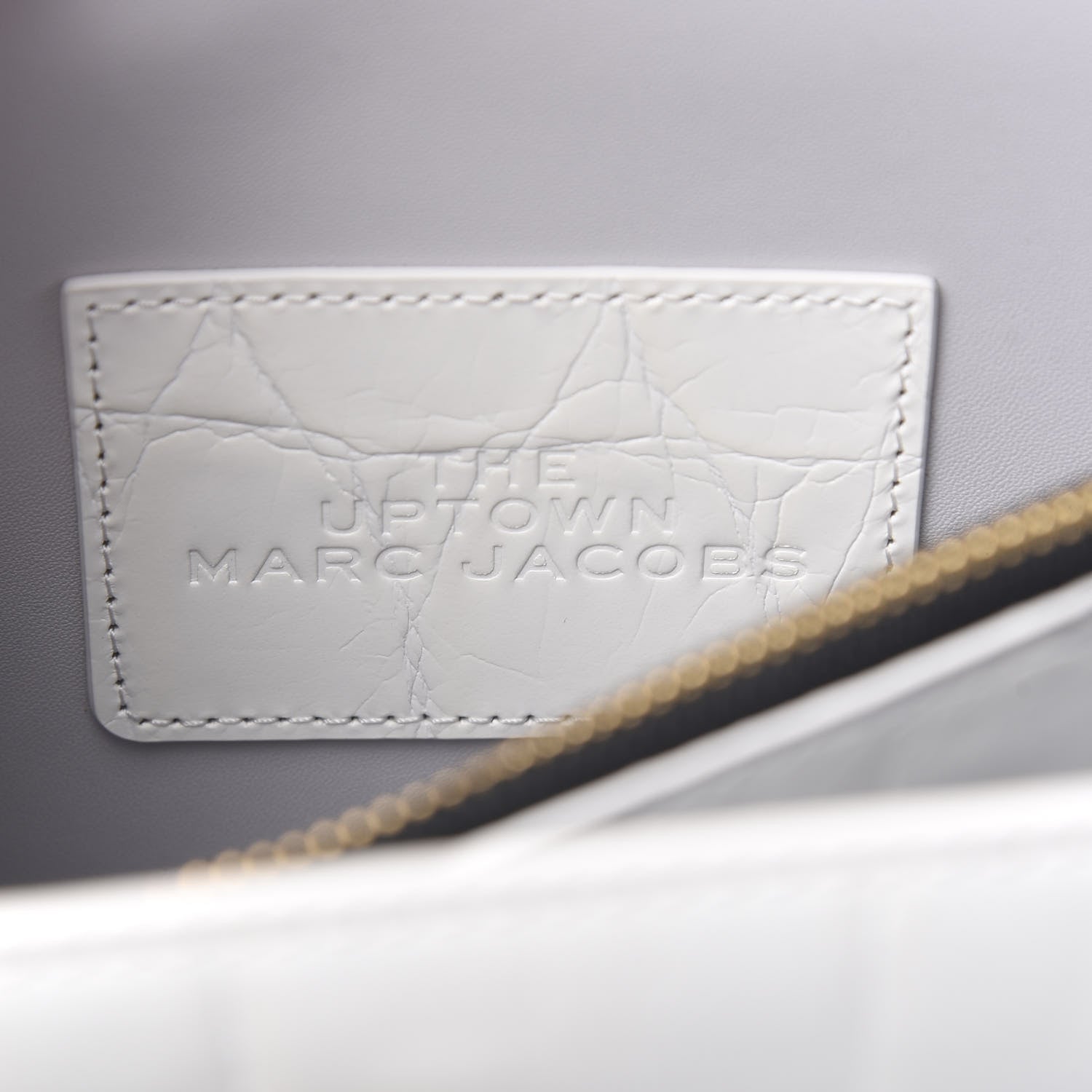 Marc Jacobs Calfskin Crocodile Embossed Uptown Shoulder Bag White 5 of 8
