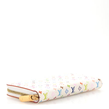 Louis Vuitton Monogram Multicolor Zippy Wallet White Litchi 4 of 10