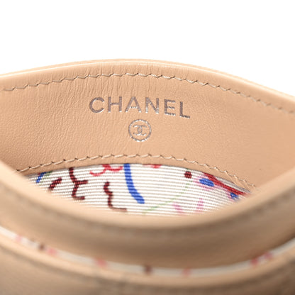 Chanel Caviar Quilted Textured CC Card Holder Beige 11 of 16