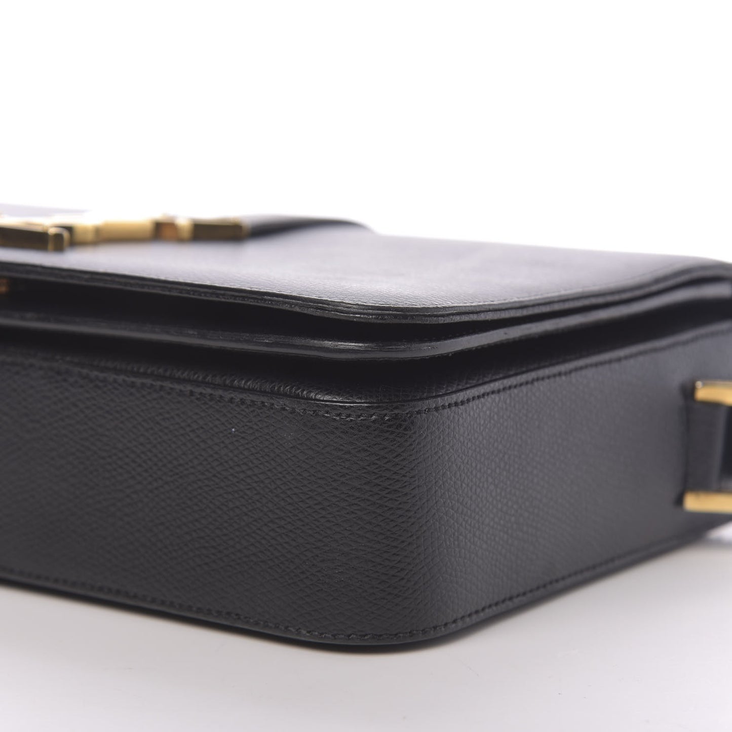 Textured Calfskin Medium Classic Monogram Universite Bag Black