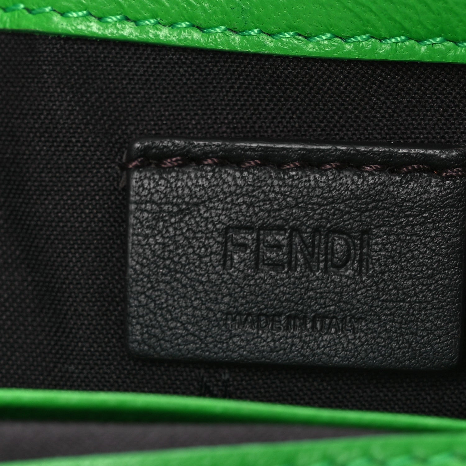 Fendi Nappa FF 1974 Embossed Mini Baguette Tomatillo 6 of 14