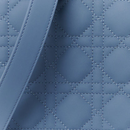 Christian Dior Ultra Matte Calfskin Cannage Large Lady Dior Blue 8 of 10