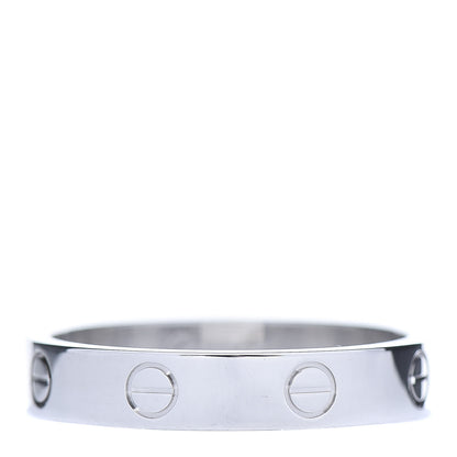 Cartier 18K White Gold 3.5mm LOVE Wedding Band Ring 58 8.5 3 of 5