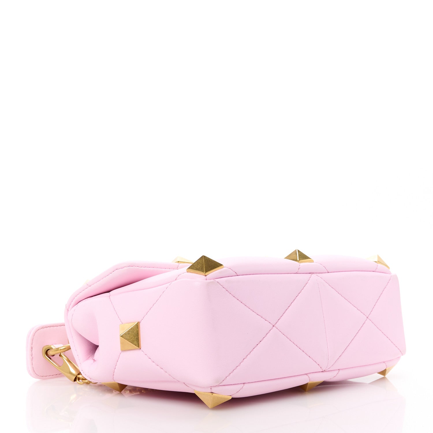 Valentino Garavani Nappa Medium Roman Stud Shoulder Bag Pink Borealis 4 of 12