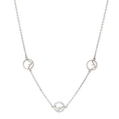Fendi Metal Crystal F is Fendi Necklace Silver 1 of 7