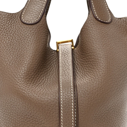 Hermes Taurillon Clemence Picotin Lock 18 PM Etoupe 8 of 10