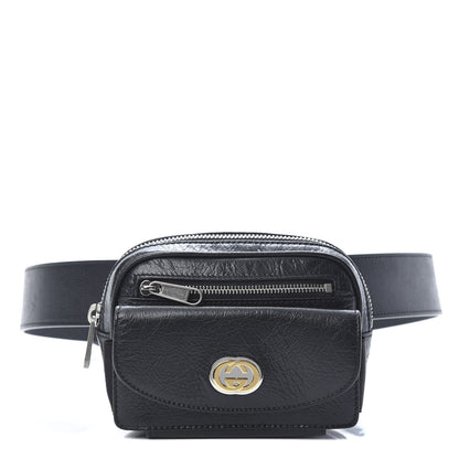 Gucci Fluffy Calfskin Mini Morpheus Belt Bag 80 32 Black 1 of 11