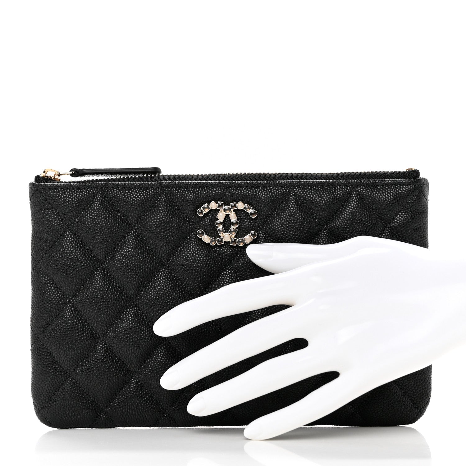 Chanel Caviar Quilted Coco Candy Small Cosmetic Case Black 2 of 7
