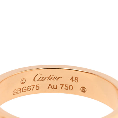 Cartier 18K Yellow Gold 3.5mm LOVE Wedding Band Ring 48 4.5 4 of 4