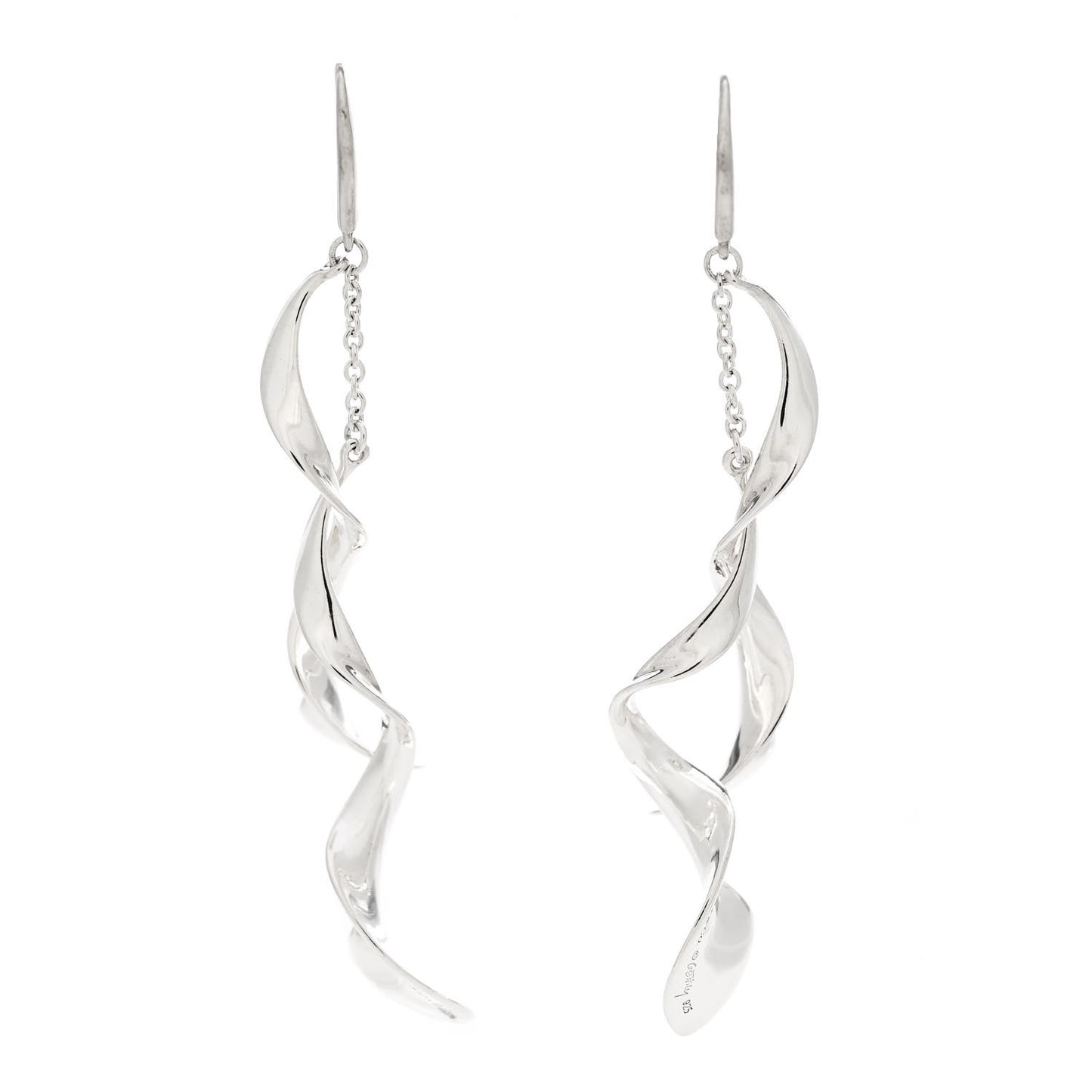 Sterling Silver Frank Gehry Orchid Double Drop Earrings