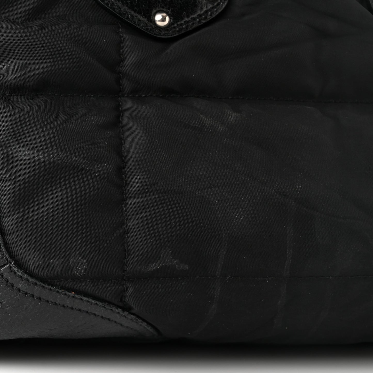 Nylon Quilted 24H Satchel Black