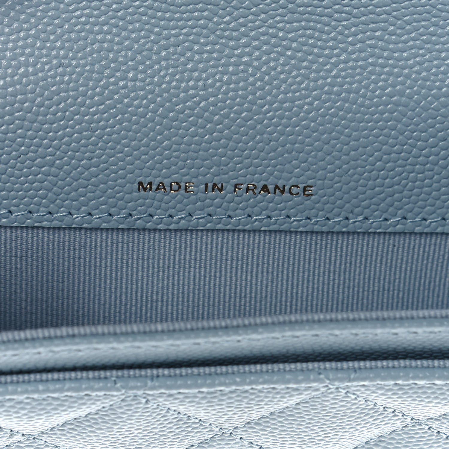 Chanel Caviar Quilted Flap Card Holder Wallet Light Blue 7 of 12