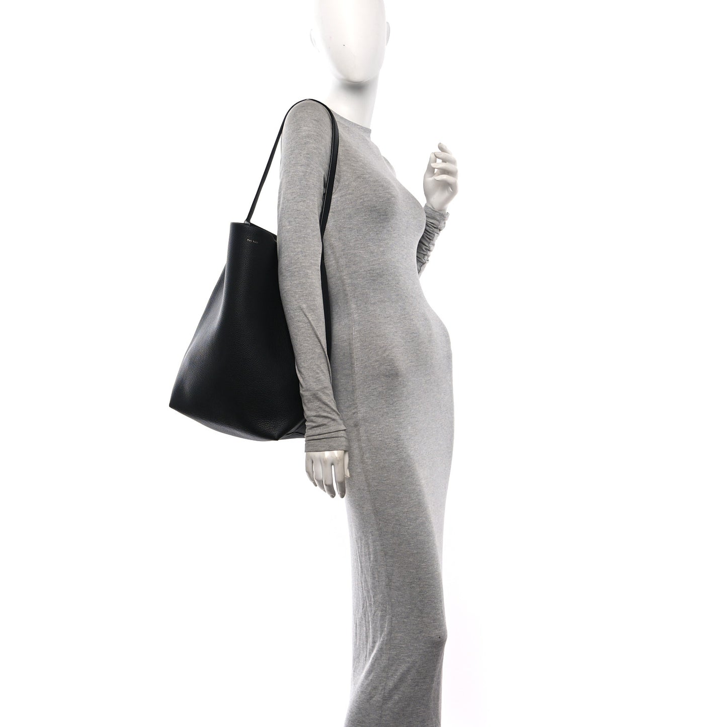 Grained Calfskin Large N/S Park Tote Black Black