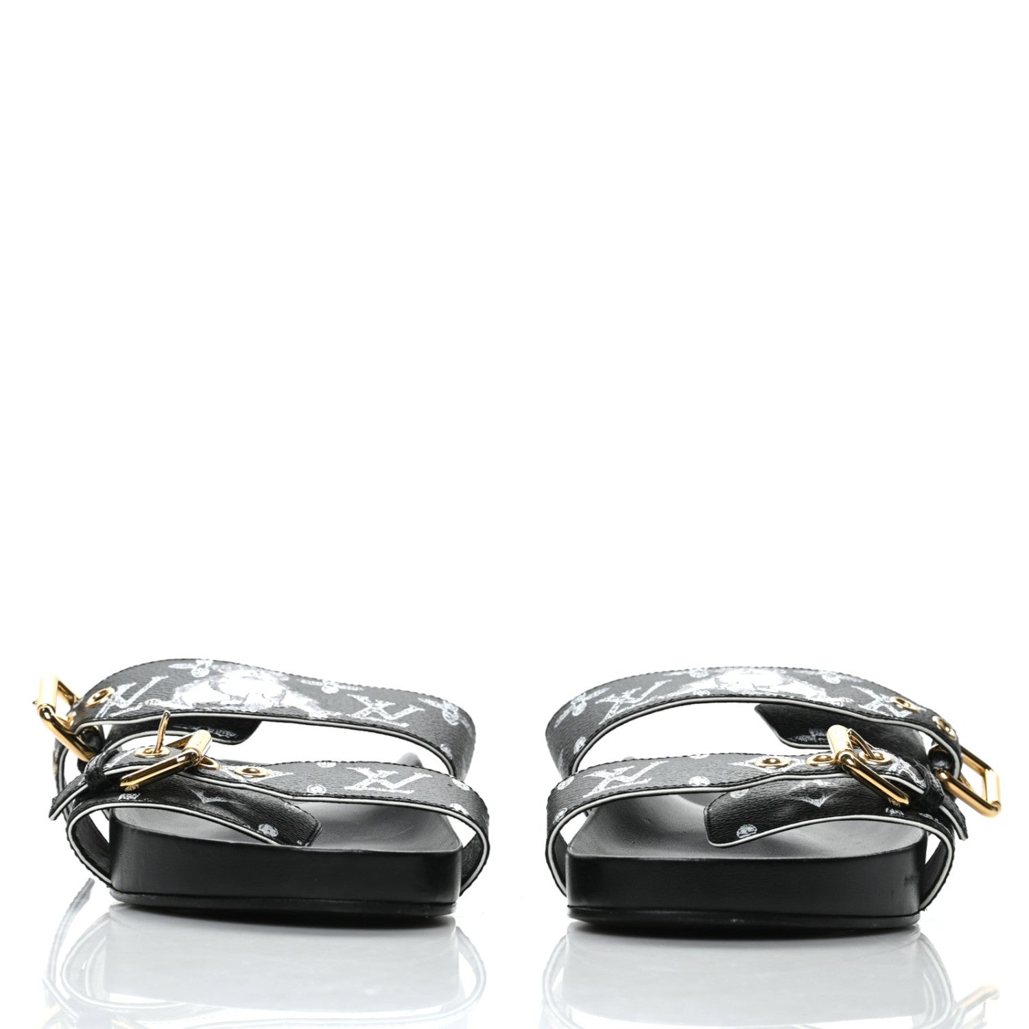 Louis Vuitton Catogram Bom Dia Flat Mule 39 Black White 2 of 8