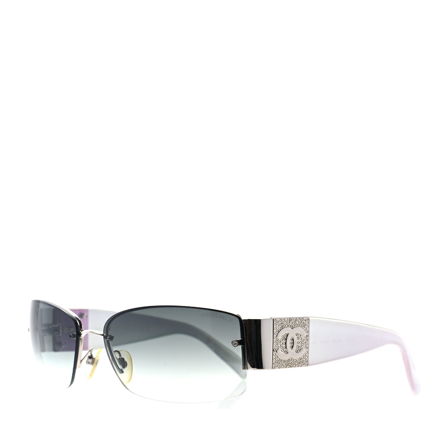 Chanel Crystal CC Sunglasses 4117-B Silver 1 of 6