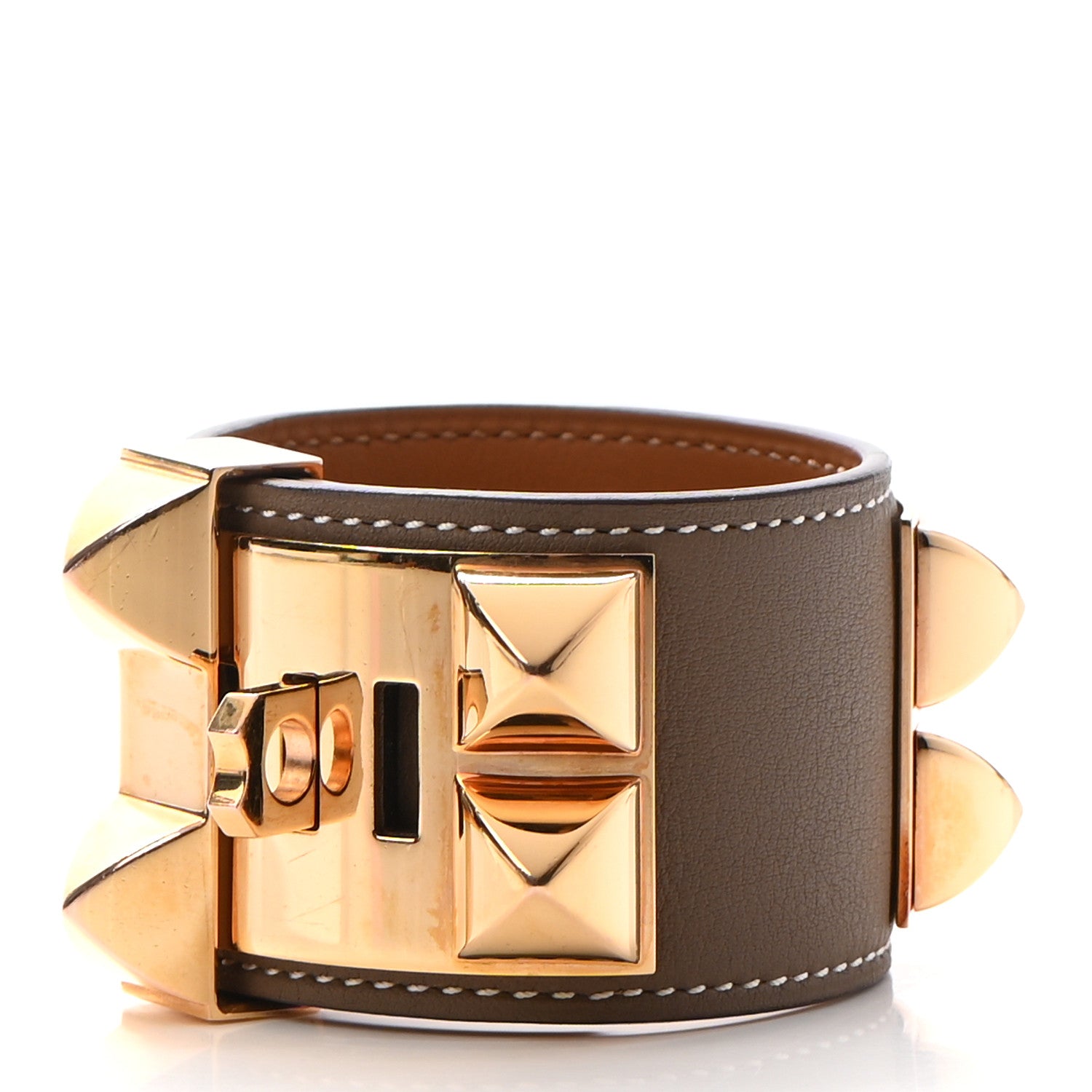 Hermes Swift Collier De Chien CDC Bracelet T2 Etoupe 3 of 13