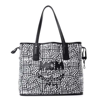 MCM Visetos Medium Liz Reversible Shopper Tote Black 9 of 15