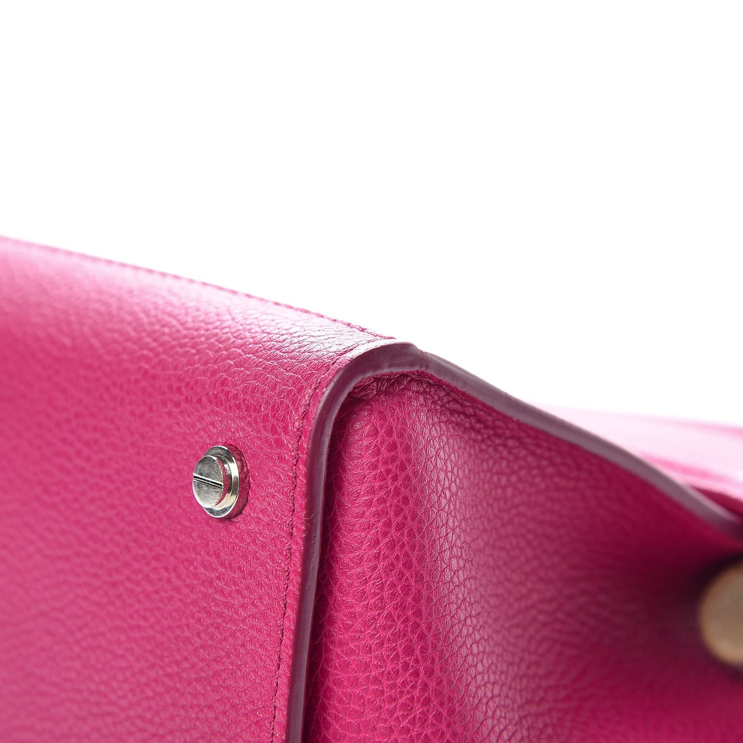 Grained Calfskin Mini Horizon Satchel Fushia