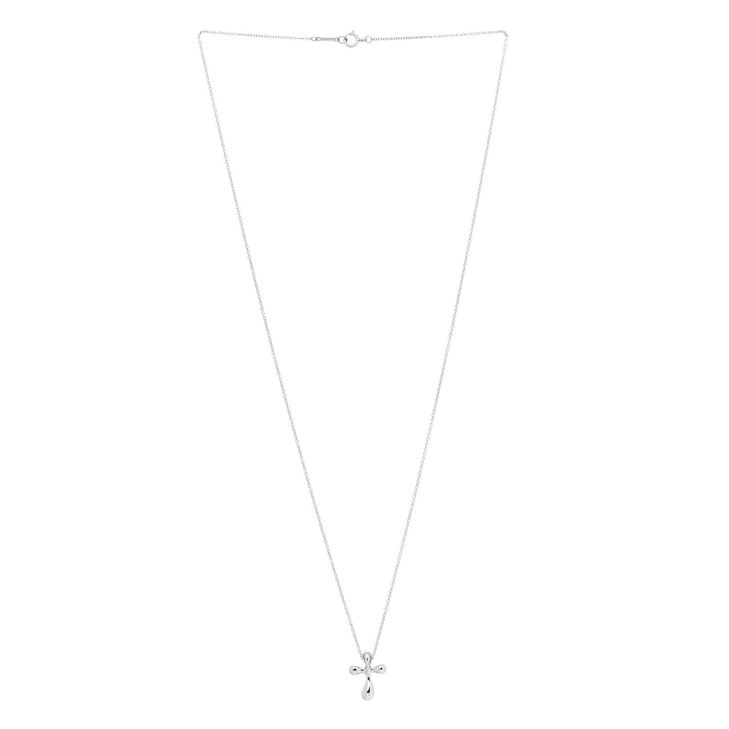 Platinum Elsa Peretti Cross Pendant Necklace